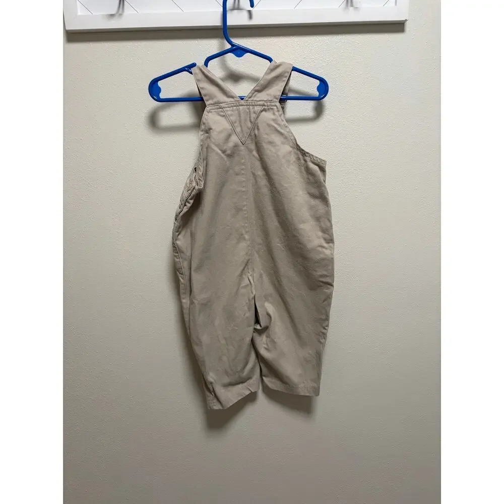Vintage 2001 Spot the Dog with Bee Overalls Khaki Embroidered Size 12 Months